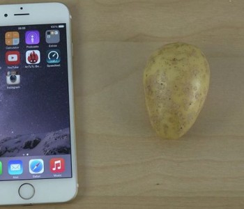 Compare American Apple iPhone 6 with potatoes on video 