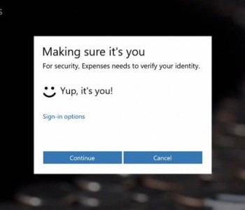 Biometric authentication comes to us from Windows 10