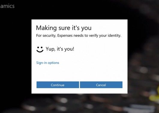 Biometric authentication comes to us from Windows 10