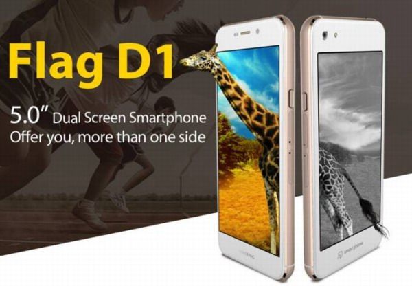 Smartphone Huateng Flag D1 is equipped with two screens