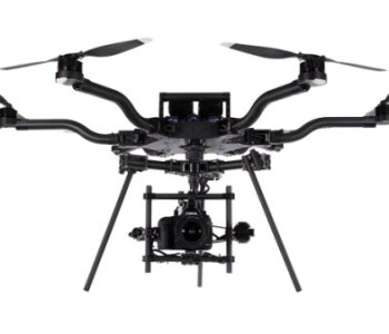 Drone high level Freefly Alta “clicks” high-quality pictures with aerial photography