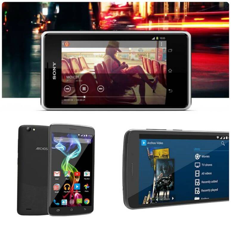 Modest compare smartphone Sony Xperia E1 vs Archos 52 Platinum