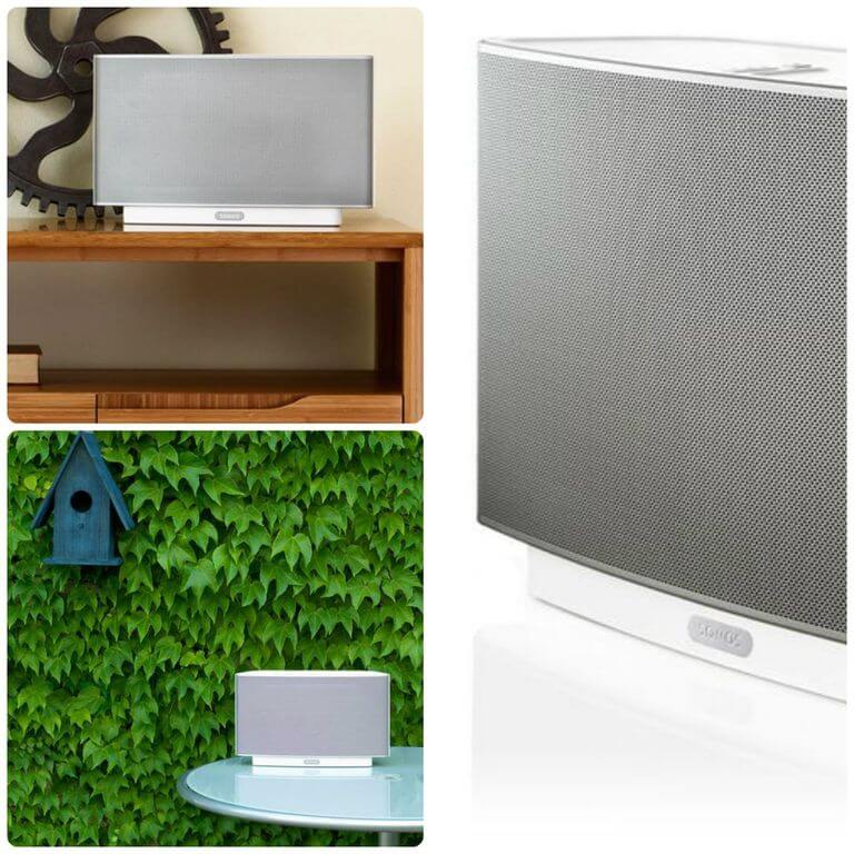 Style music amplifier Sonos Play: 5 and Wharfedale Diamond 210