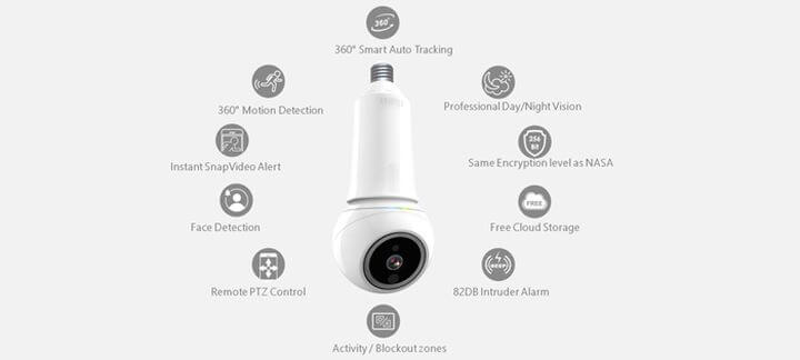 Wireless camera Amaryllo iCamPro Deluxe – light bulb