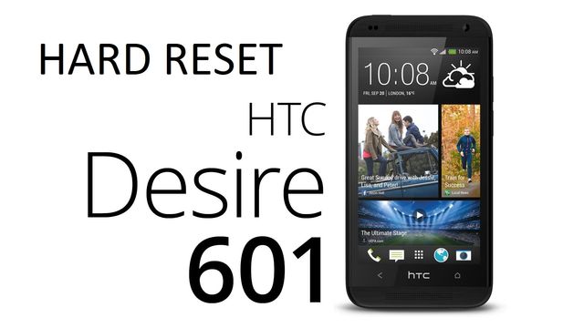 HTC Desire 601 hard reset: restore factory settings