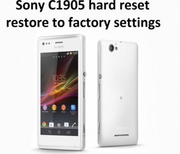 Sony C1905 hard reset: restore to factory settings
