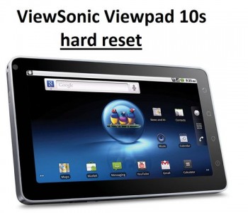ViewSonic Viewpad 10s hard reset