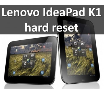 Lenovo IdeaPad K1 hard reset: secret keys combination