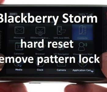 Blackberry Storm hard reset and remove pattern lock