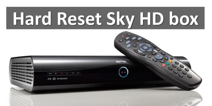 Hard Reset Sky HD box: system reset using remote control