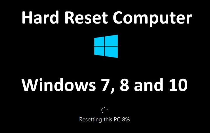 Hard Reset Computer Windows 7, 8 and 10